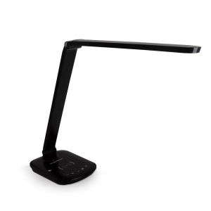 Lampka biurkowa LED 8W 430lm=40W Ładowarka USB + Bezprzewodowa, Kolor:  Czarny