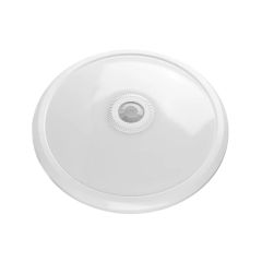 Lampa sufitowa plafon HQ LED 12W 800lm 6400K Biała Zimna 29cm czujnik ruchu zmierzchu