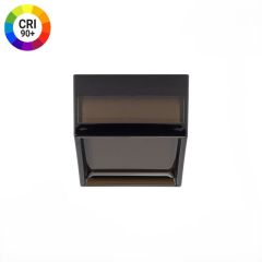 Lampa sufitowa plafon LED Czarna 9W CCT 2800K-6000K IP65 Kwadratowa