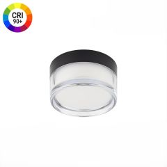 Lampa sufitowa plafon LED Czarna 9W CCT 2800K-6000K IP65 Okrągła