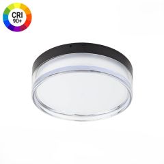 Lampa sufitowa plafon LED Czarny 18W CCT 2800K-6000K IP65 Okragła