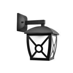 Lampa elewacyjna czarna 1x E27 dół typ latarnia ogrodowa