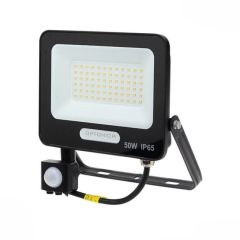 Halogen Naświetlacz LED HQ Czarny 50W 4500LM 4000K Biała Nautralna z czujnikiem ruchu zmierzchu