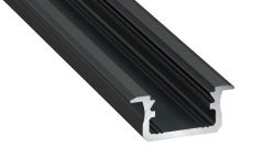 Profil LED aluminiowy typ B wpuszczany Czarny 1m