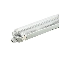Oprawa hermetyczna IP65 do 1 xTUBA świetlówka LED T8 120cm, transparentna, zasil. jednostronne