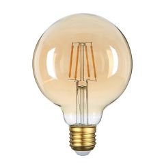 Żarówka E27 G95 LED 8W 720lm=55W Ciepła 2200K Filament Bursztynowy