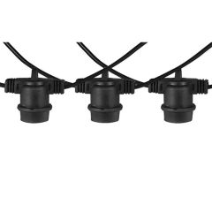 Girlanda 10m, 10 x E27,  czarna, IP44