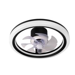 Lampa sufitowa LED z wentylatorem 45W 4200lm CCT Czarna