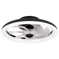 Lampa sufitowa LED z wentylatorem 51W 5040lm CCT Czarna