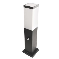 Lampa ogrodowa stojąca 65cm czarna 1x E27 IP44 PIR