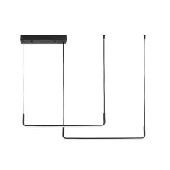 Lampa wisząca LED do salonu HQ 25W 2000lm 3000K Czarna 19041