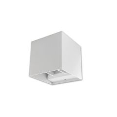 Lampa elewacyjna LED 6W 450lm 4000K Kwadratowa góra-dół Biała