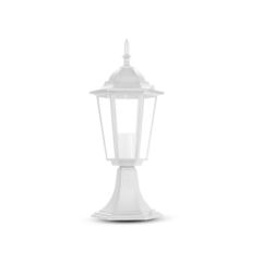 Lampa ogrodowa HQ stojąca 40cm biały mat 1x E27 latarenka