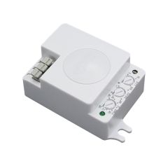 Czujnik ruchu Mikrofalowy 180°/360° okrągły 1200W biały zasięg 1-15m 