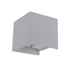 Lampa elewacyjna LED 6W 450lm 3000K Kwadratowa góra-dół Szara 