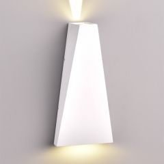 Lampa - kinkiet LED trójkątna 6W 660LM 3000K Ciepła IP54 Biała 