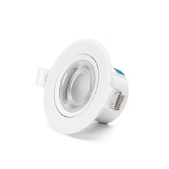 Oczko LED wpust dekoracyjny 3000K Ciepła 5W 370lm Okrągłe Uchylne 85mm 