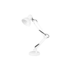 Lampka biurkowa LED kreślarska z uchwytem – Biała