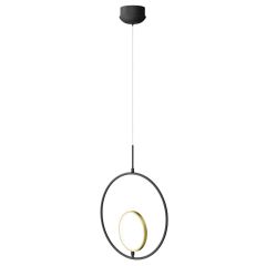 Lampa wisząca LED HQ 15W 1650lm Ø28cm 6500K Biała Zimna Czarny