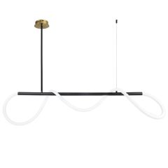 Lampa wisząca LED HQ 36W 2880lm 100cm 3000K Barwa Ciepła Fala Czarna