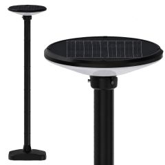 Lampa - Latarnia Parkowa solarna LED ze słupem 2,5m 15W 1800LM CCT Pilot Czujnik Ruchu Zmierzchu