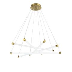 Lampa wisząca LED do salonu HQ 35W 2800lm 3000K Miedziana
