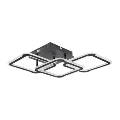 Lampa sufitowa LED HQ 45W 4020lm 3000-6000K CCT pilot 3 kwadraty czarna