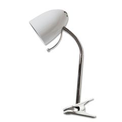 Lampka biurkowa LED E27 z uchwytem Biała