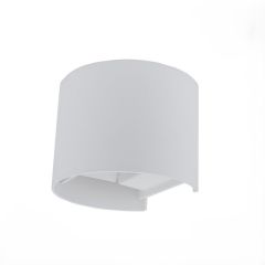 Lampa elewacyjna regulowana LED 6W 450lm 3000K okrągła góra-dół biała