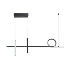 Lampa wisząca LED do salonu HQ 24W 1920lm 3000K Czarna