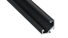 Profil LED aluminiowy typ C narożny 45' Czarny 1M