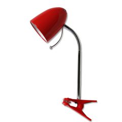 Lampka biurkowa LED E27 z uchwytem Czerwona