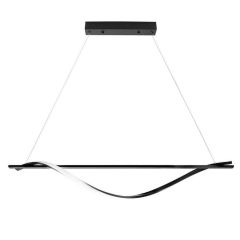 Lampa wisząca LED HQ 17W 1360lm 120cm 3000K Barwa Ciepła Fala Czarna