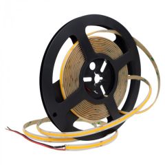 Pasek taśma LED 5M Premium 9W/m 3000K Ciepła COB 24V wodoodporna IP67 rolka