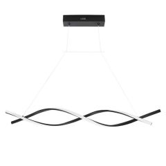 Lampa wisząca LED HQ 28W 2240lm 120cm 3000K Barwa Ciepła Fala Czarna