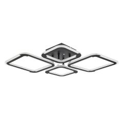 Lampa sufitowa LED HQ 50W 4580lm 3000-6000K CCT pilot 4 kwadraty czarna