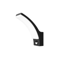 Lampa elewacyjna LED 12W 1600lm 4000K Czarna Czujnik Ruchu