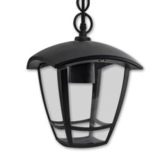 Lampa elewacyjna czarna 1x E27 zawieszana typ latarnia ogrodowa