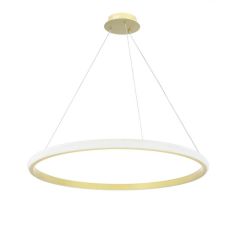 Lampa wisząca LED do salonu HQ 30W 2080lm Ø50cm 3000-6000K CCT pilot jeden pierścień złota szczotkowana