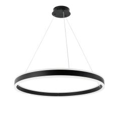 Lampa wisząca LED do salonu HQ 36W 2880lm Ø60cm 3000K  jeden pierścień czarna