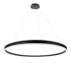 Lampa wisząca LED do salonu HQ 60W 4800lm Ø100cm 3000K  jeden pierścień czarna