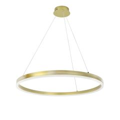 Lampa wisząca LED do salonu HQ 22W 1760lm Ø60cm 3000K  jeden pierścień satynowe złoto