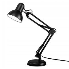 Lampka biurkowa LED kreślarska z uchwytem – Czarna