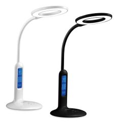 Lampka biurkowa LED 7W 360lm=35W Zegar Termometr