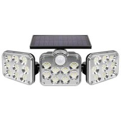 Halogen Naświetlacz solarny LED Czarny 10W 480LM 6500K Biała Zimna IP65 Pilot PIR