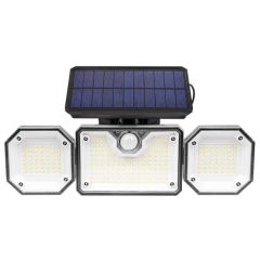 Halogen Naświetlacz solarny LED Czarny 10W 500LM 6000K Biała Zimna Pilot PIR 