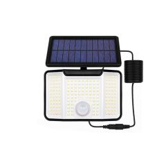 Halogen Naświetlacz solarny LED Czarny 7W 400LM 6000K Biała Zimna Pilot PIR