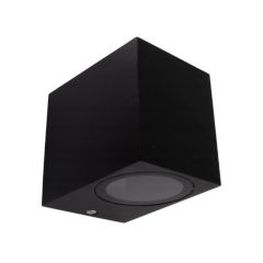 Lampa elewacyjna kwadrat czarna 1x GU10 kubik