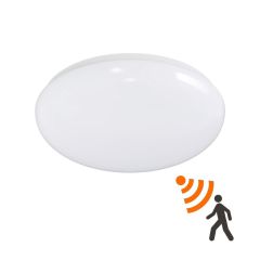 Lampa sufitowa plafon LED 18W 1450lm 3000K Biała Ciepła 35cm Czujnik Ruchu Zmierzchu MV