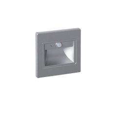 Oprawa elewacyjna schodowa LED 1W 4000K Biała Neutralna 80LM Szara Z czujnikiem PIR